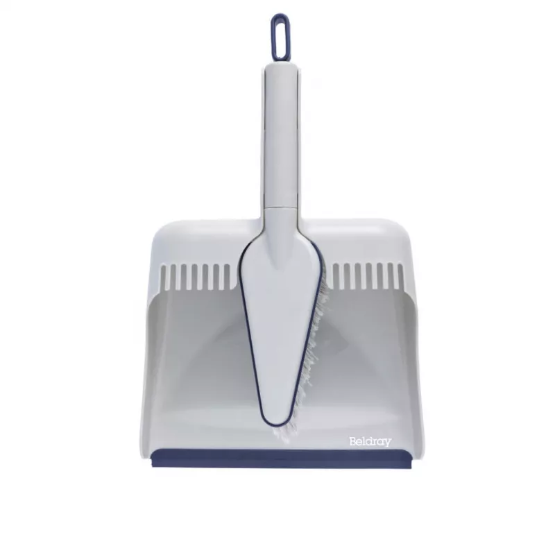 Juego de escoba y recogedor Beldray LA032760PEU7 Deep Clean Design, juego compacto de mano con cerdas anguladas y recogedor a juego