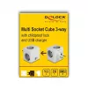Adaptador de enchufe DeLOCK 11501 tipo F blanco 3A puertos USB