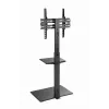 Soporte de suelo para TV GEMBIRD TVS-55T-02 para televisores de 32–55 pulgadas, acero, altura 600 mm, VESA 100x100–400x400, carga máxima 35 kg