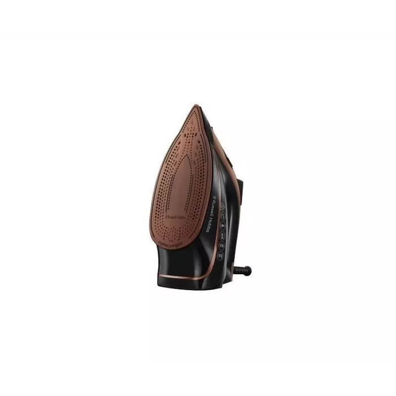 Plancha Russell Hobbs Copper Express con vapor y en seco 2600 W negra, cobre
