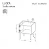 Mesita de noche Cama LUCCA, cama meble, 47x40x52 cm, cashmere, MDF/aglomerado, set de 2