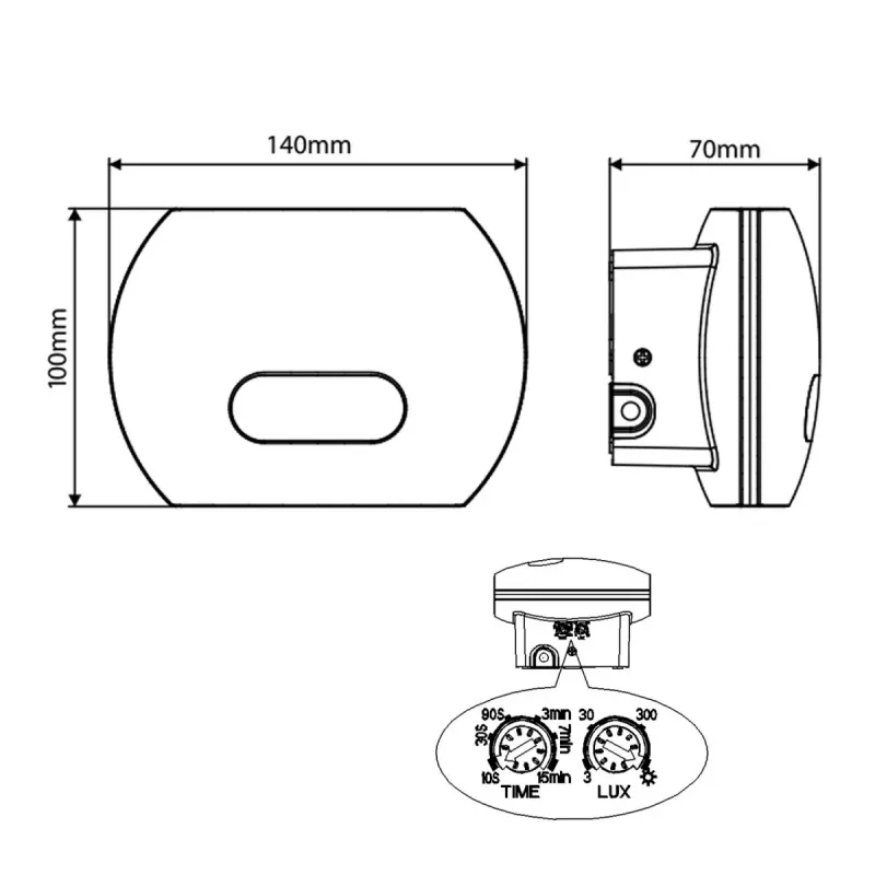 Lámpara de pared LED MACLEAN MCE366 con sensor de crepúsculo y movimiento