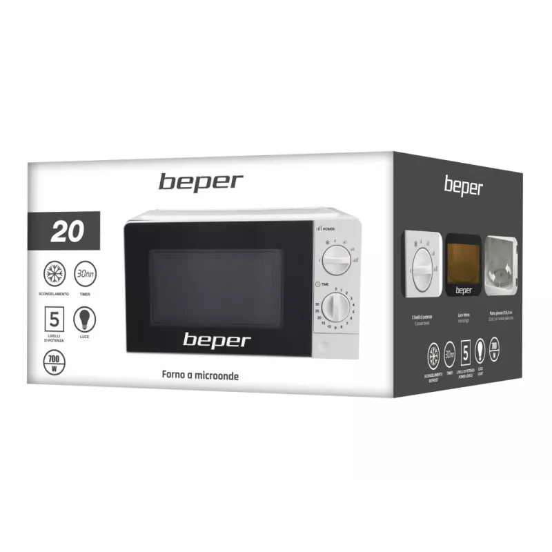 Microondas Beper BF.570, 700 W, 20 L