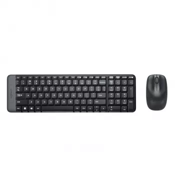 Logitech Wireless Combo MK220 - Set de teclado y ratón - inalámbrico - 2,4 GHz - italiano - gris oscuro (920-003721)