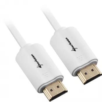Cable HDMI conector macho > conector macho (blanco, 2 metros, HDMI 4K)