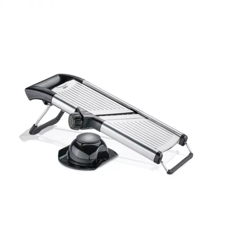 Cortafiambres GEFU VOLARI G-89541 con cuchillas de acero inoxidable, grosor de corte 1–9 mm, diseño compacto