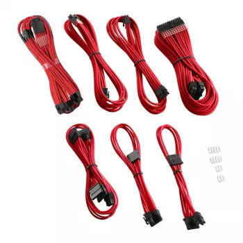 Kit de cables CableMod C-Series PRO ModMesh RM Black Label CM-PCSR-16P3KIT-NKR-R – cables de fuente de alimentación y GPU con funda, ModMesh, rojo