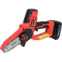 Motosierra de batería YATO YT-828135 — 18V Li-Ion 2Ah, espada de 10 cm, 3200 rpm, velocidad de cadena 4,8 m/s, 26 eslabones