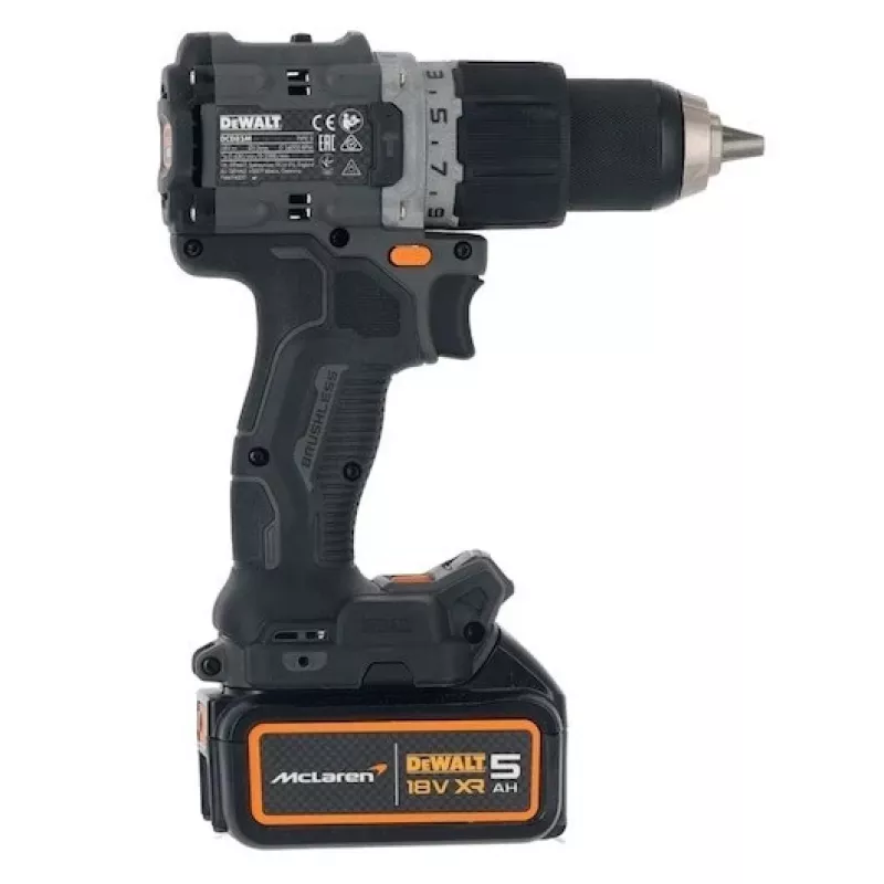 Taladro atornillador DeWalt MCLAREN DCD85MP2T 18V negro, amarillo