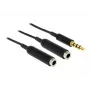Cable de audio DeLOCK 65575 0,25 m 3,5 mm 2 x 3,5 mm negro