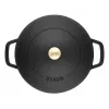 Staub Chistera 40511-472-0 olla asadora 28 cm, redonda, de hierro fundido, 3,7 l, negra