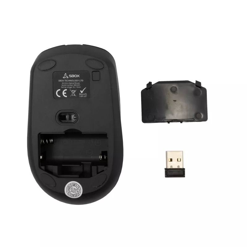 Ratón SBOX WM-837 negro USB Type-A