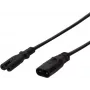 Logilink Alargador de cable de alimentación, 2 m, negro (CP129)