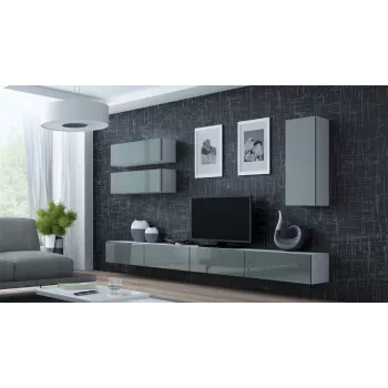 Soporte de TV Cama VIGO 140 30/140/40 blanco/gris brillante