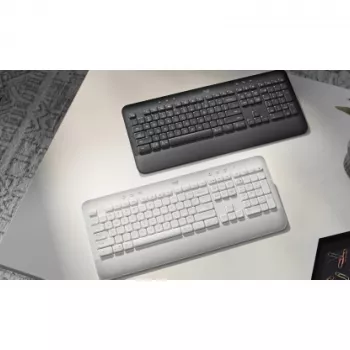 Logitech Signature K650 - Teclado - Inalámbrico - Bluetooth 5.1 - QWERTY - Español - Grafito (920-010917)