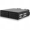 Icy Dock ToughArmor MB118VP-B - carcasa de almacenamiento - 6 x SSD U.2/U.3 NVMe, rack móvil para bahía de 5,25, con SlimSAS SFF-8654 8i - 2.5 (6.4 cm)