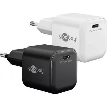 Goobay USB-C™ PD GaN cargador rápido Nano (30 W) negro (79152)