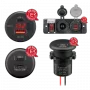 RAM Mounts Cargador empotrable con extremos de cable pelado LED USB-A/USB-C (560027)