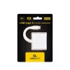 Adaptador gráfico USB GEMBIRD A-CM-HDMIF-02-SV, salida HDMI, hasta 3840×2160, plateado, 58,5×51×11,6 mm