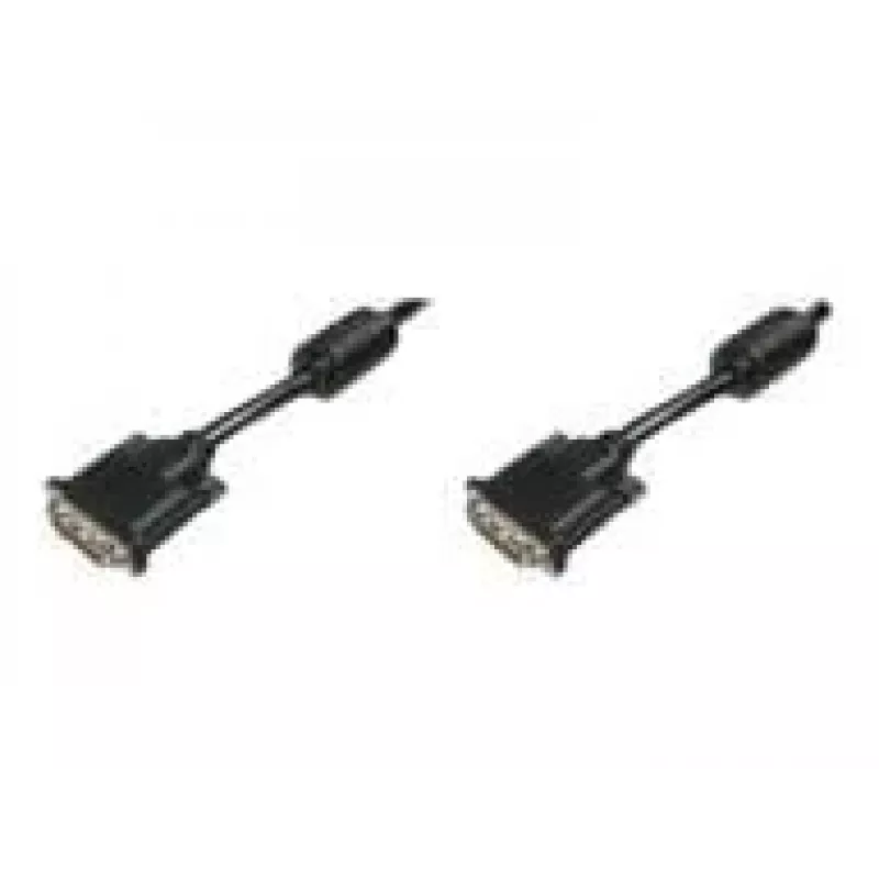 Cable de conexión DVI Assmann. DVI(24+1). 2x ferrita M/M. 10.0m. DVI-D dual link. UL. bl (AK-320101-100-S)