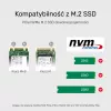Carcasa SSD Unitek S1206A para 2 unidades M.2 NVMe PCIe Gen3 x4, USB 3.2 Gen 2 (10 Gbit/s), aluminio, USB-C, incluye fuente de alimentación