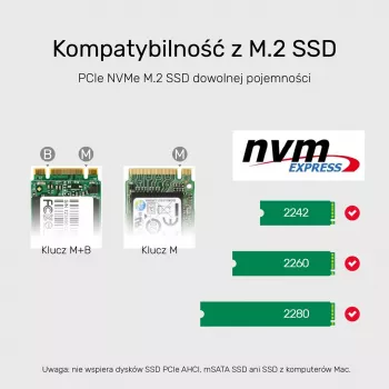 Carcasa SSD Unitek S1206A para 2 unidades M.2 NVMe PCIe Gen3 x4, USB 3.2 Gen 2 (10 Gbit/s), aluminio, USB-C, incluye fuente de alimentación