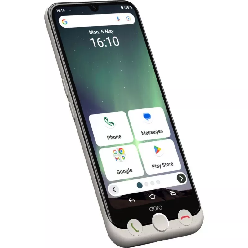 Doro Aurora A30 smartphone para mayores, 6,1 pulgadas, 128GB, Bone