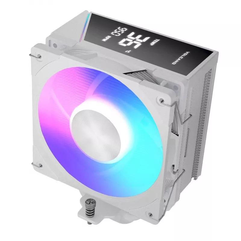 MODECOM Volcano 0C T202 LCD ARGB disipador de CPU por aire 12 cm blanco