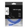 Gembird - Cable USB - USB Type-A (M) a USB Type-B (M) - USB 3.0 - 1,8 m - Moldeado - Azul
