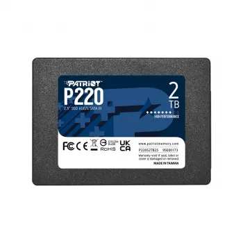 SSD Patriot||P220|2 TB|SATA|Velocidad de escritura 500 MBytes/sec|Velocidad de lectura 550 MBytes/sec|2,5|TBW 960 TB|P220S2TB25