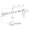 Soporte para monitor LogiLink BP0045 81,3 cm (32 pulgadas) sobremesa negro acero inoxidable