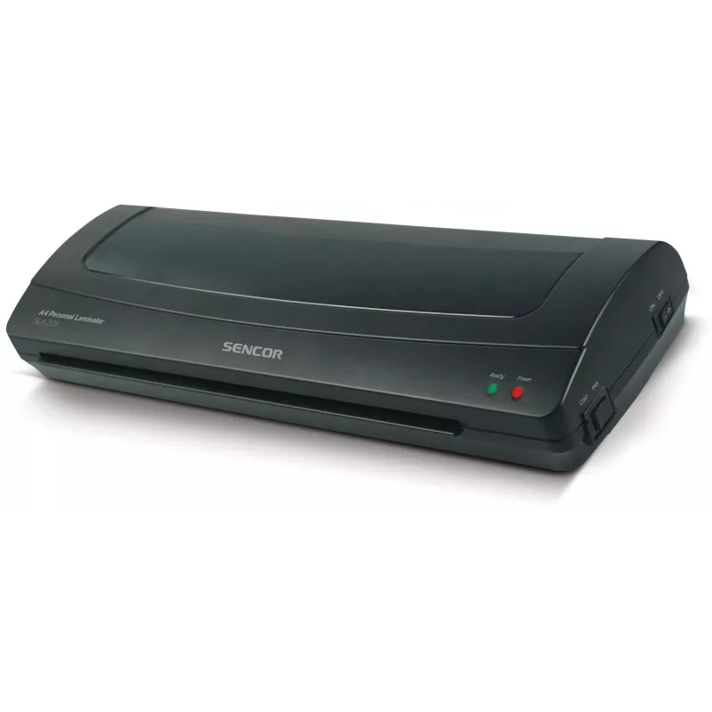 Plastificadora SENCOR SLA 201 A4, 2x75–2x125 µm fundas, calor/frío, doble rodillo, 250 mm/min