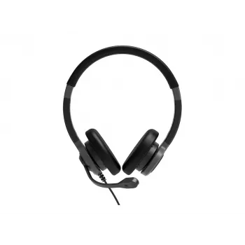 PORT CONNECT | Auriculares estéreo USB PRO ON'R 300 | con cable | on-ear | cancelación de ruido | negro