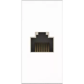 Kindermann Konnect flex 45 click Cat-6 (RJ45) 1 m - faceplate modular snap-in - RJ-45 - blanco, RAL 9003 (7464000827)