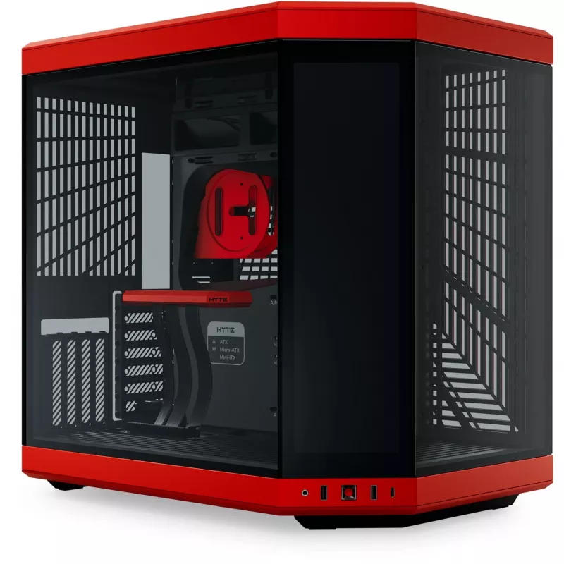 HYTE Y70 Touch Infinite Midi Tower Negro, color cereza