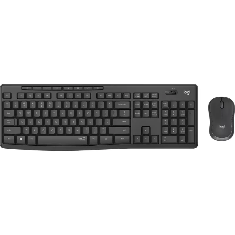 Logitech MK295 Silent – Conjunto de teclado y ratón – Inalámbrico – 2,4 GHz – Grafito – Distribución húngara