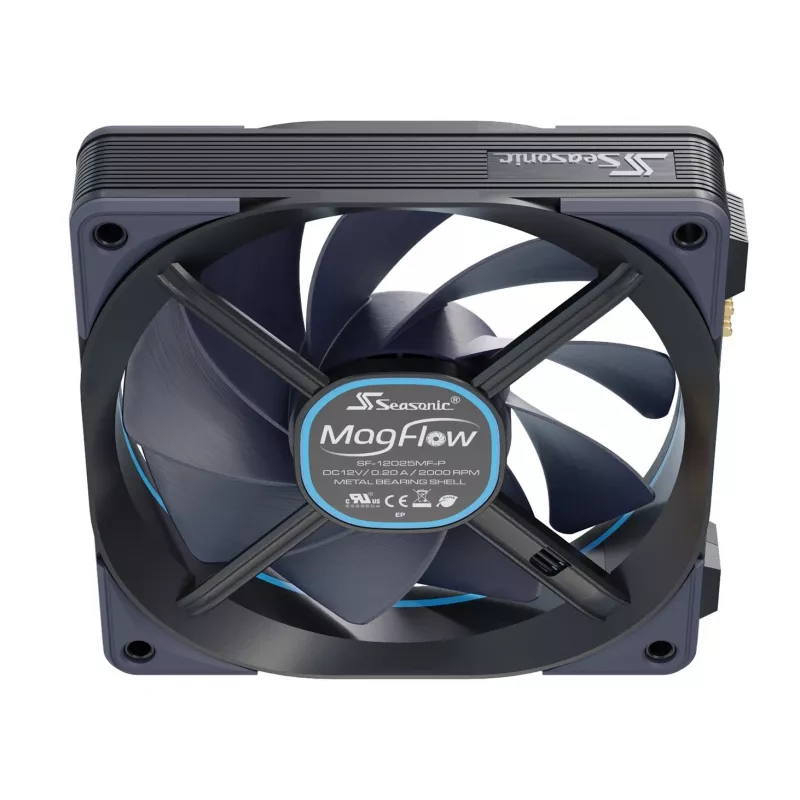 Kit de 1 ventilador Seasonic MagFlow para caja de ordenador 12 cm negro 1 unidad