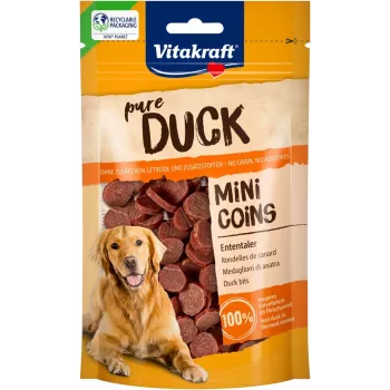 VITAKRAFT Duck Mini Coins - snack para perros - 80 g
