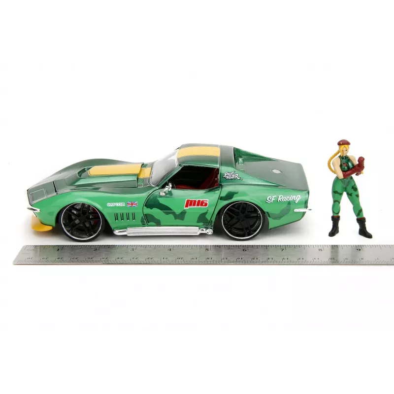 Coche Jada Toys Street Fighter 1969 Chevrolet 1:24 metal verde