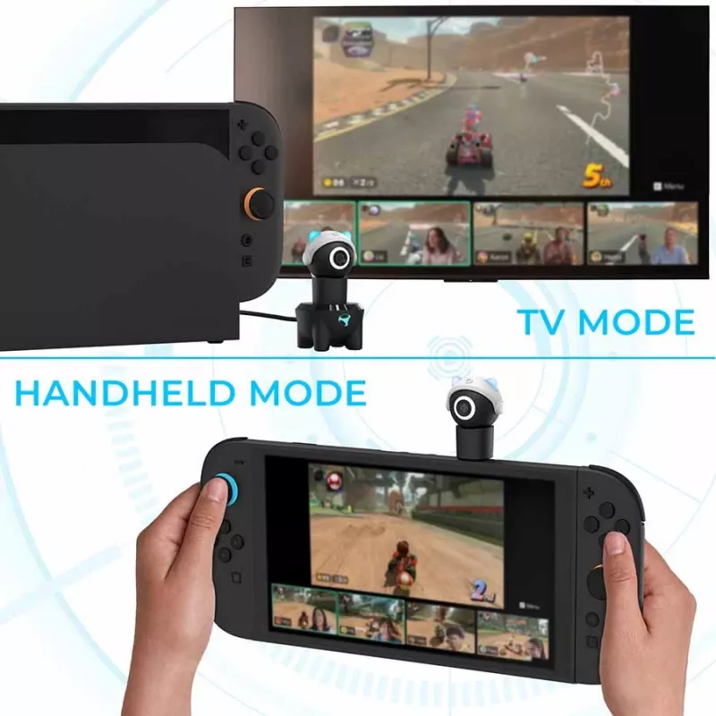 Cámara mini HD 2 en 1 Subsonic Playcam 1080 para Nintendo Switch 2 azul claro