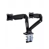 Soporte para monitor GEMBIRD MA-DA2-03 para pantallas de hasta 35 pulgadas, pinza de mesa, VESA 75x75–100x100, 20 kg, negro, Doble pantalla