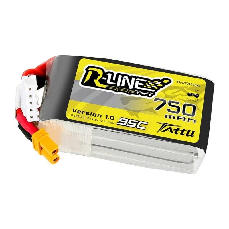 Batería Tattu R-Line 750mAh 14.8V 95C 4S1P JST-XHR