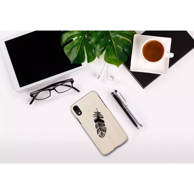 Funda para smartphone man and wood para iPhone XR, Indian negro, carcasa rígida protectora