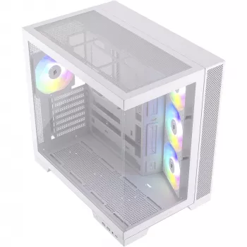 Caja PC Silentware View A-RGB White VIEWWHITE — semitorre con iluminación A-RGB, acabado blanco