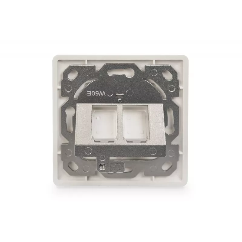 Digitus | Placa de pared para módulos Keystone, tipo alemán, placa central 50x50 mm, marco 80x80 mm | DN-93801-1