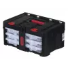 Caja de herramientas KETER Stack'N'Roll (17210831/253380) con 3 organizadores negra