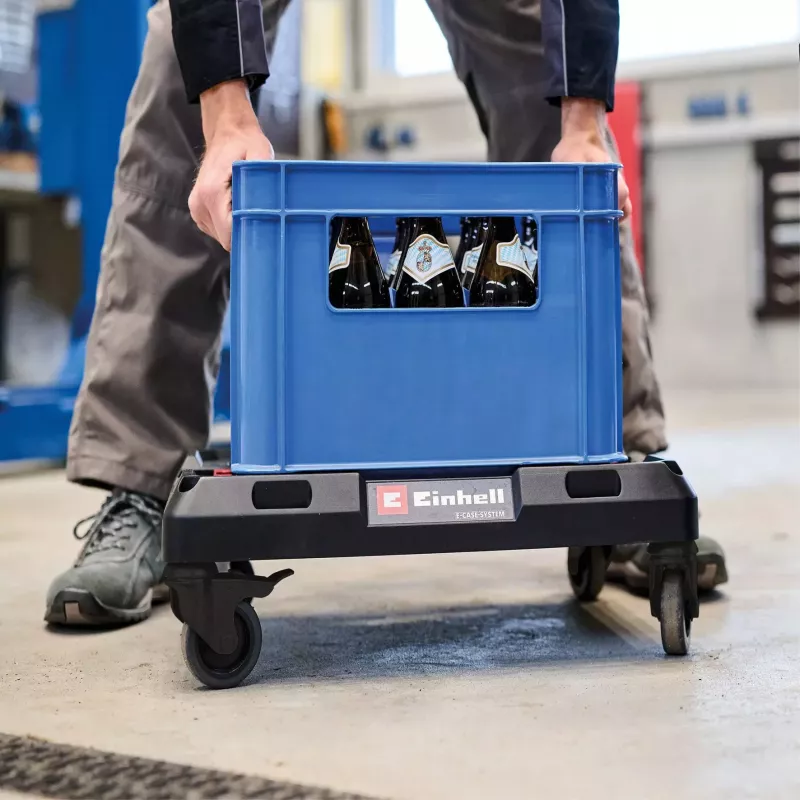 Plataforma rodante para caja de sistema EINHELL E-Case, negra, capacidad de carga hasta 120 kg