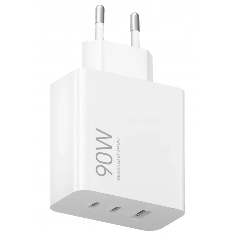 Fuente de alimentación Xiaomi 90W HyperCharge 3-Port EU — Cargador USB de 90W con tres puertos de salida (enchufe EU)
