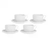 LA PORCELLANA BIANCA CORTE set de 4 tazas y platillos 450 ml