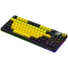 LORGAR KBP70TKLW, Teclado gaming mecánico TKL inalámbrico Pro, Negro/Amarillo, distribución EN
